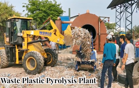 Máquina de pirólisis de residuos de plástico a aceite a la venta