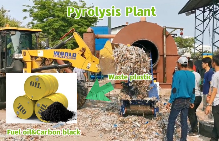 planta de pirólisis de residuos plásticos a aceite