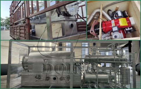 ¡HACIENDO una planta de pirólisis montada sobre patines a pequeña escala de 100 kg entregada a Kazajstán!