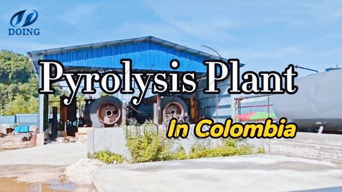 Sitio de operación de planta de pirólisis de tratamiento de lodos de petróleo en Colombia