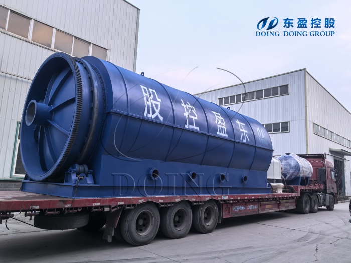 Máquina de pirólisis de plástico DOING de 15 TPD instalada en Jordania