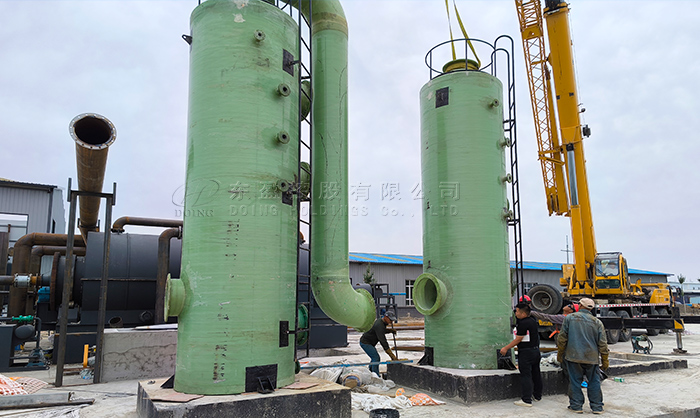Equipos de desulfuración y desnitrificación de gases de combustión para equipos de pirólisis Sistema de tratamiento de gases residuales para equipos de pirólisis plástica