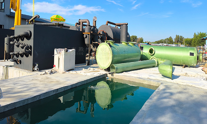 Piscina de recirculación de enfriamiento para equipos de pirólisis plástica Equipos de pirólisis plástica