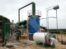 Aceite de desecho a máquina diesel