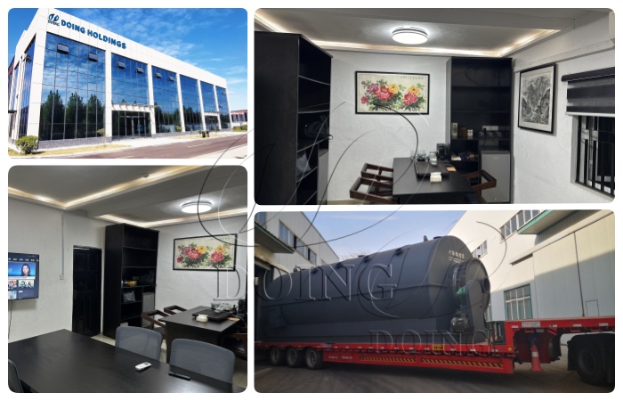 Oficina de DOING África Planta de pirólisis de neumáticos por lotes DOING en Mali