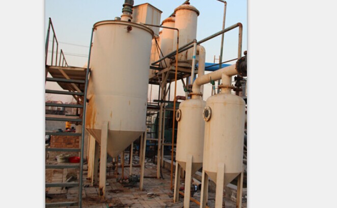 La planta de destilación de aceite usado